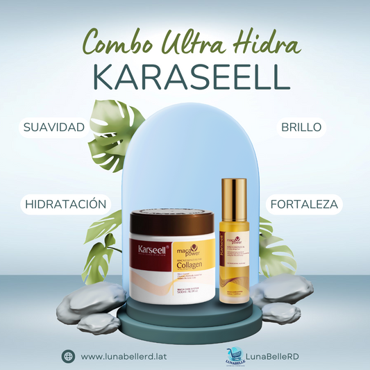 Combo Ultra Hidra Karaseell - Mascarilla (500mL / 16.9oz) y Aceite de Argán (50mL / 1.69oz)